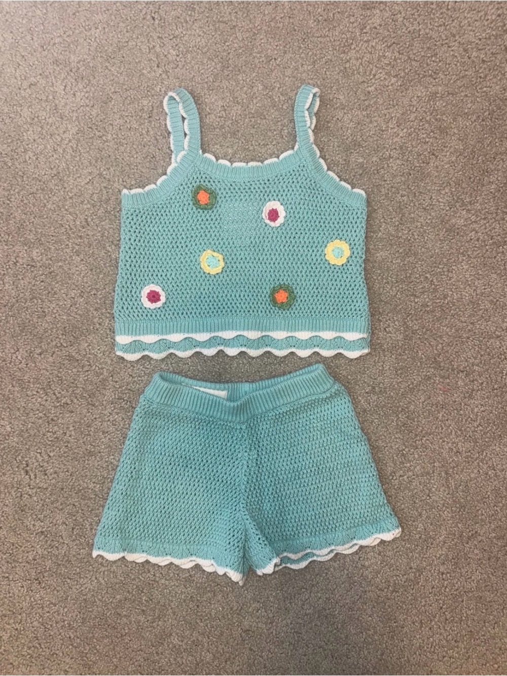 ZARA Crochet Tank & Shorts Set